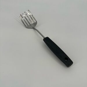 VTG Foley Stainless Steel with Black Handle Pastry Fork Blender 6 Tines Whisk